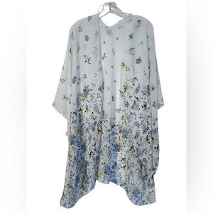 C. est 1946 sheer floral kimono ruana, OSFM